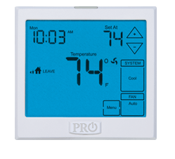 PRO T-STAT TOUCHSCREEN 5/1/1
OR 7DAY OR NO PROGRAM 3H/2C