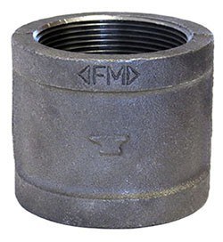 BLACK MALLEABLE IMPORTED 1/2&quot; COUPLING