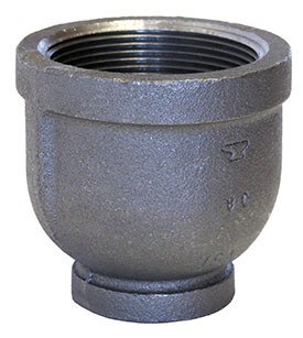 BLACK MALLEABLE IMPORTED 1&quot; X 3/4&quot; REDUCER